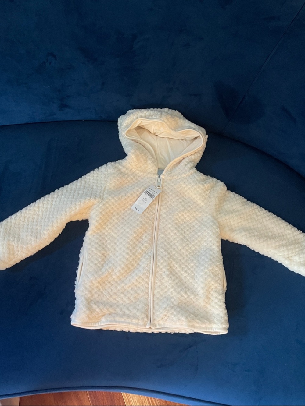 Baby Gap Cream Sherpa Zip Hoodie Jacket - Cozy Hooded Jacket